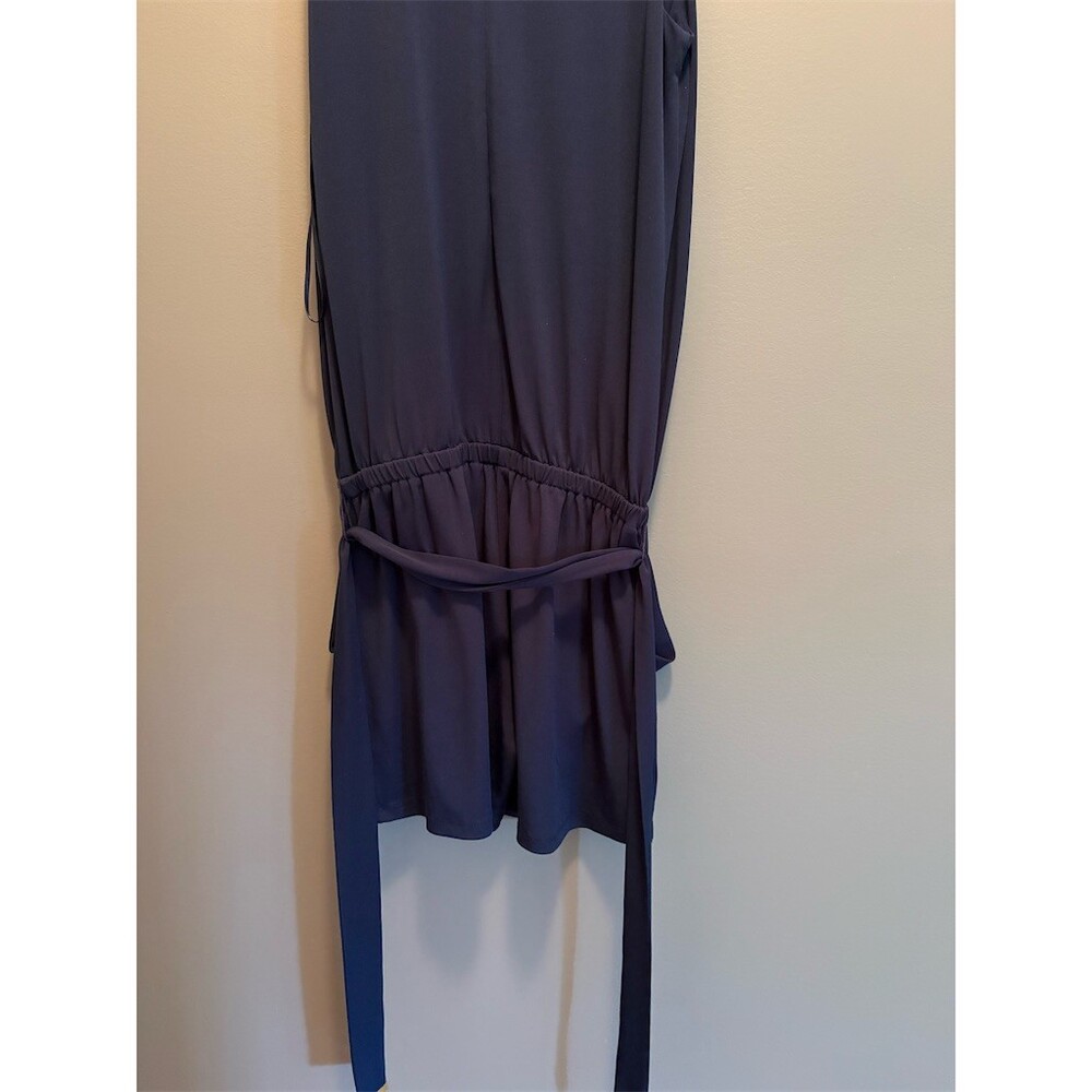 Michael Kors Shorts Romper Womens 2XS Navy Blue Sleeveless Tie Waist Pockets - Picture 5 of 9